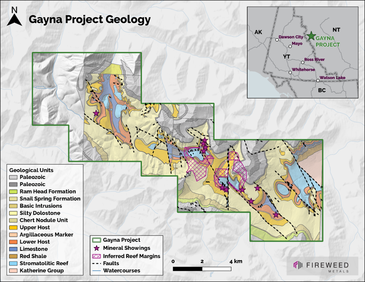 Map 2: Gayna Project Geology